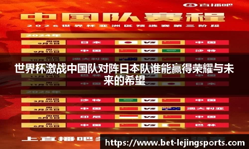 世界杯激战中国队对阵日本队谁能赢得荣耀与未来的希望